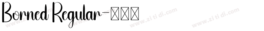 Borned Regular字体转换